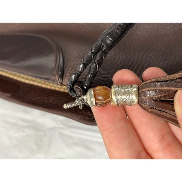 Vintage Brighton Brown Pebbled Leather Small Purse Shoulder Bag - Picture 7 of 16